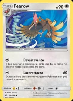 Fearow card in Italian