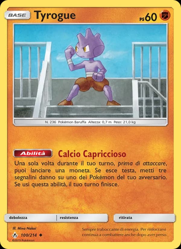 Tyrogue card in Italian