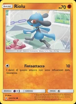 Riolu card in Italian
