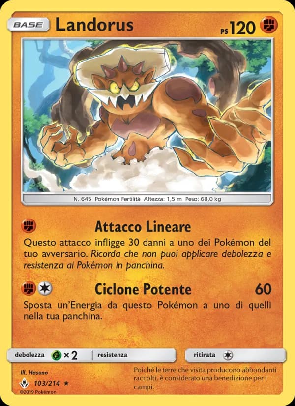 Landorus card in Italian