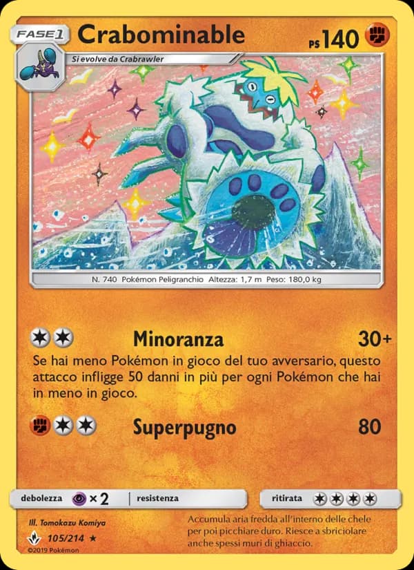 Crabominable card in Italian