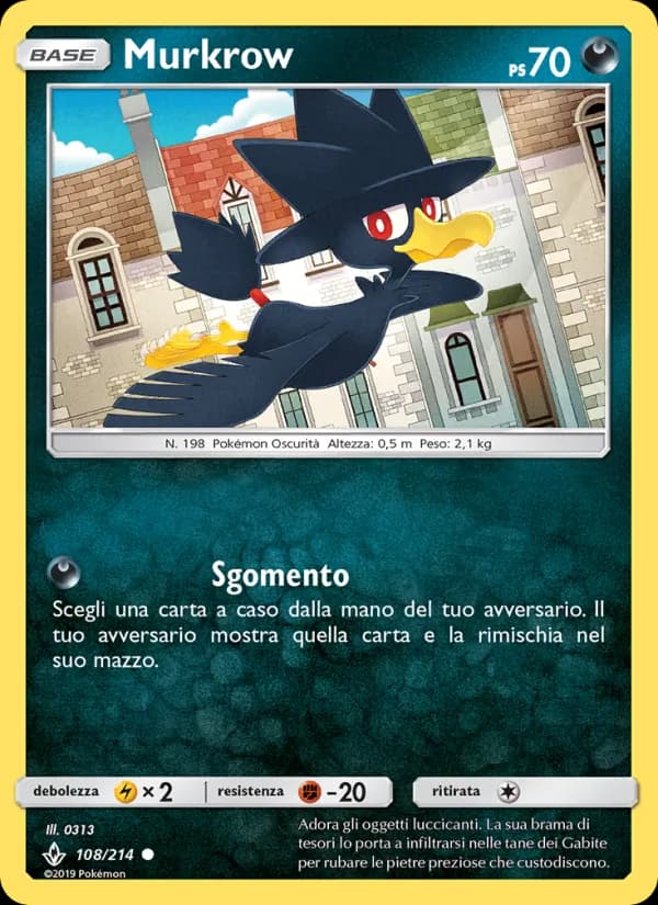 Murkrow card in Italian
