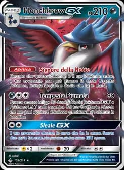 Honchkrow GX card in Italian