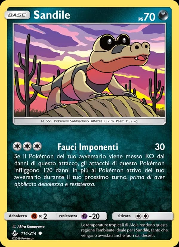 Sandile card in Italian