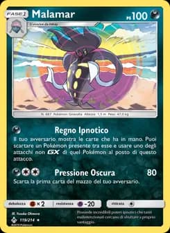 Malamar card in Italian