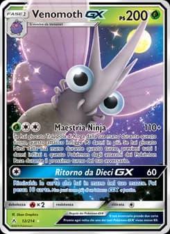 Venomoth GX card in Italian