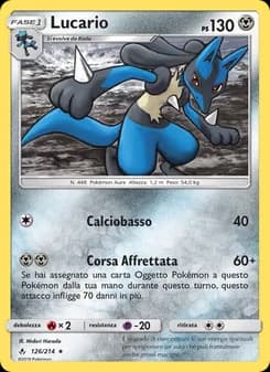 Lucario card in Italian