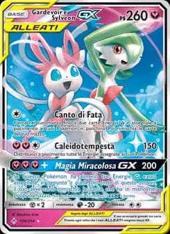 Gardevoir e Sylveon GX card in Italian