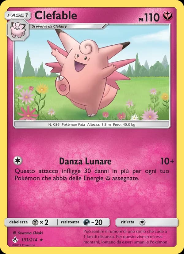 Clefable card in Italian