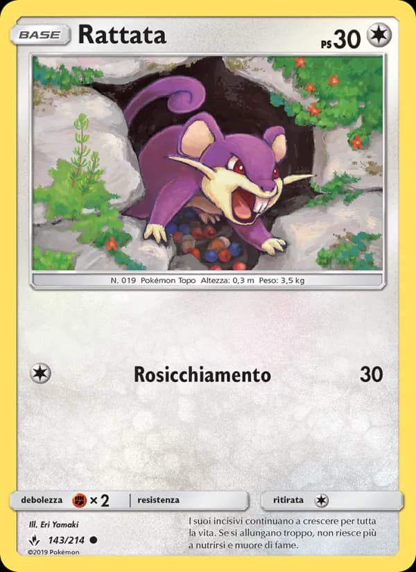 Rattata card in Italian