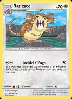 Raticate card in Italian