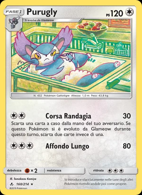 Purugly card in Italian