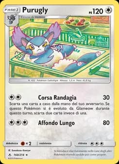 Purugly card in Italian