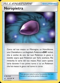 Neropietra card in Italian