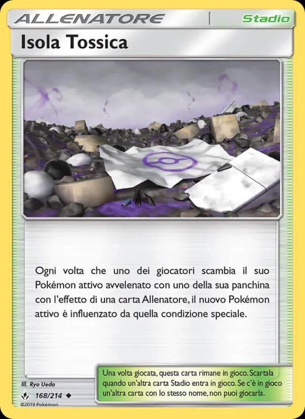 Isola Tossica card in Italian