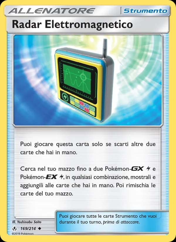 Radar Elettromagnetico card in Italian