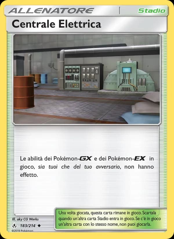 Centrale Elettrica card in Italian