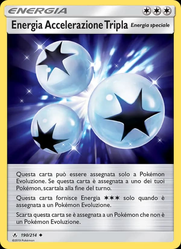 Energia Accelerazione Tripla card in Italian
