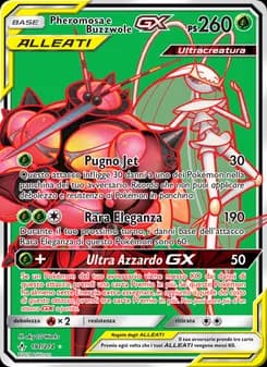 Pheromosa e Buzzwole GX card in Italian