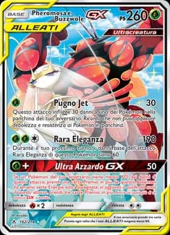 Pheromosa e Buzzwole GX card in Italian