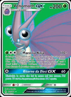 Venomoth GX card in Italian