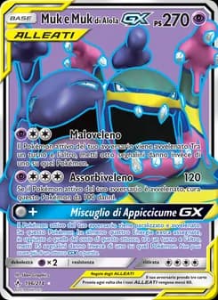 Muk e Muk di Alola GX card in Italian