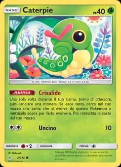 Caterpie card in Italian
