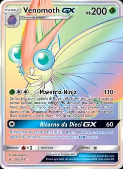 Venomoth GX card in Italian