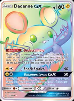 Dedenne GX card in Italian