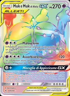 Muk e Muk di Alola GX card in Italian