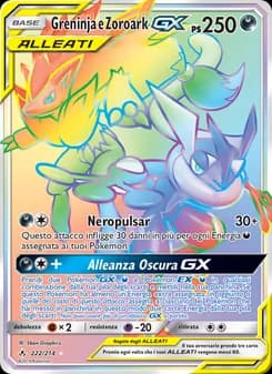 Greninja e Zoroark GX card in Italian