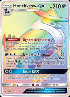 Honchkrow GX card in Italian