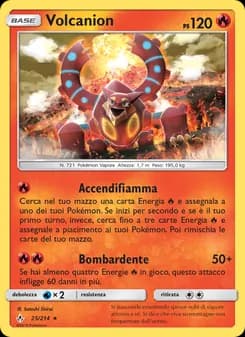 Volcanion card in Italian