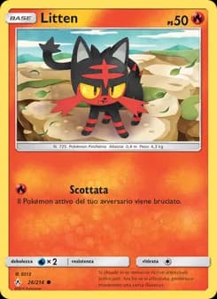 Litten card in Italian