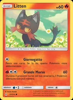 Litten card in Italian