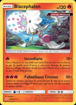 Blacephalon card in Italian