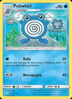 Poliwhirl card in Italian