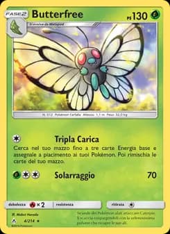 Butterfree card in Italian