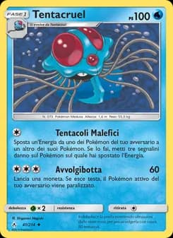 Tentacruel card in Italian