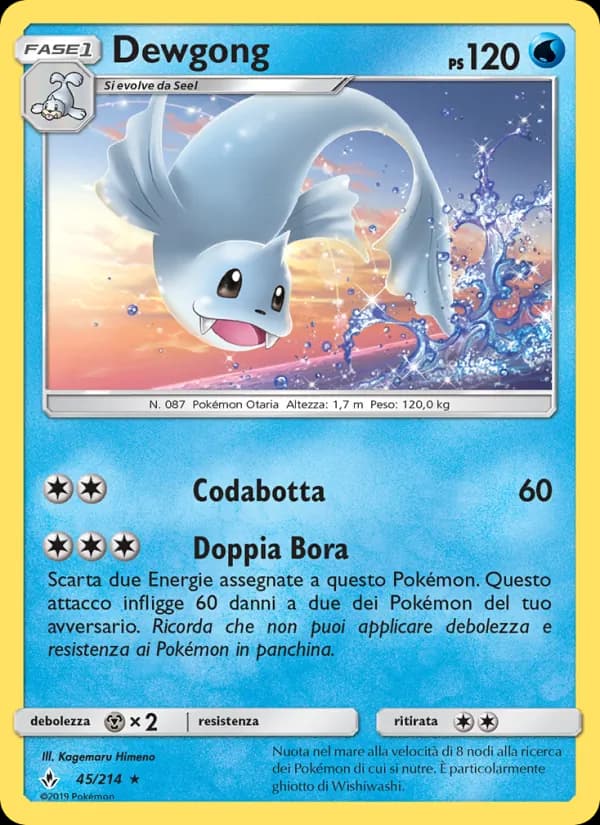 Dewgong card in Italian