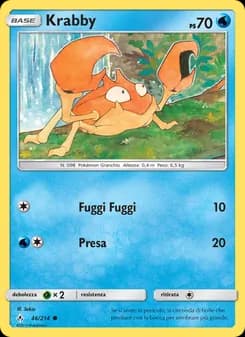 Krabby card in Italian