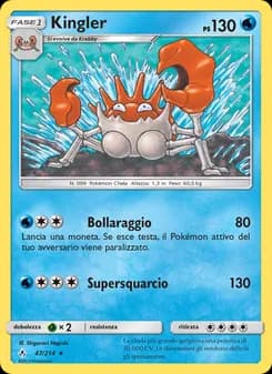 Kingler card in Italian