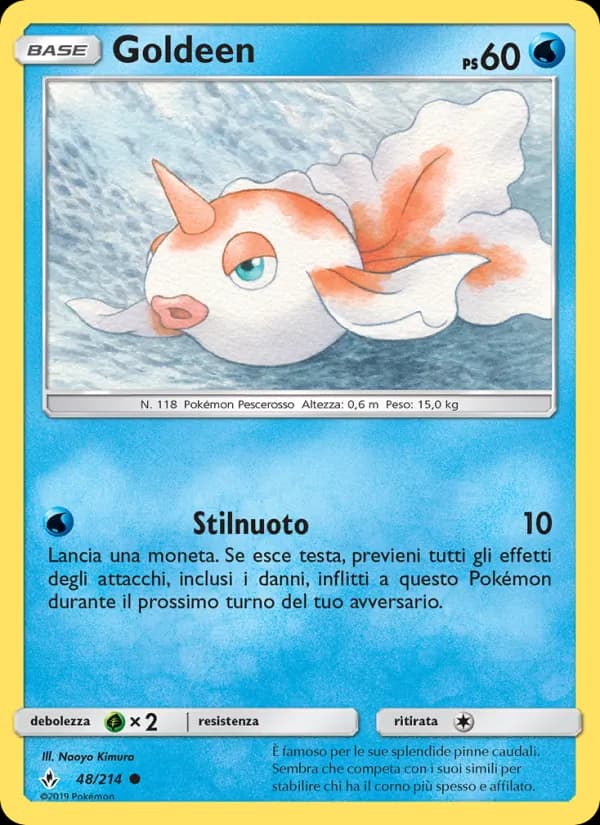 Goldeen card in Italian
