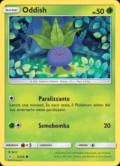 Oddish card in Italian