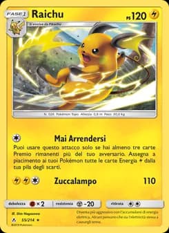 Raichu card in Italian