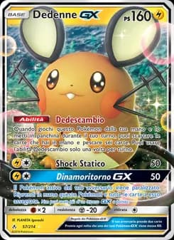 Dedenne GX card in Italian