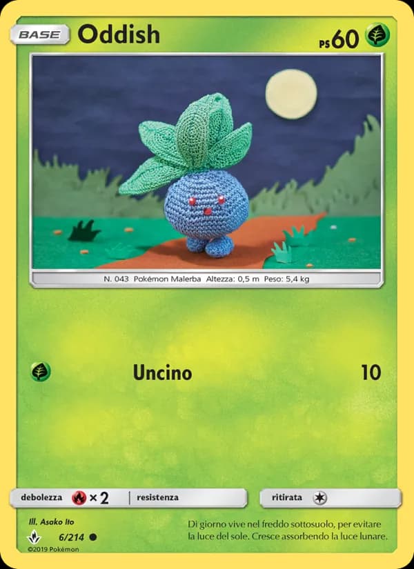 Oddish card in Italian
