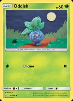 Oddish card in Italian