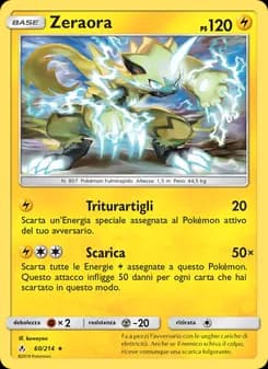 Zeraora card in Italian
