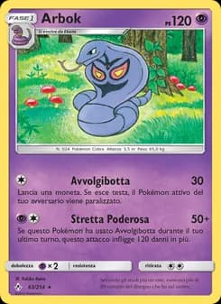 Arbok card in Italian